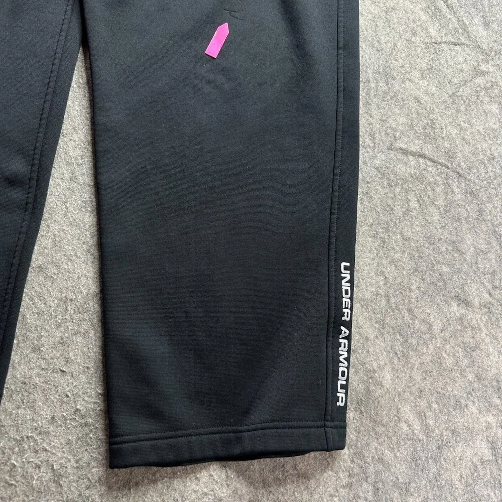 Under Armour Sweatpants Men 2XL XXL Black Relaxed ColdGear Insulated Water Repel_4